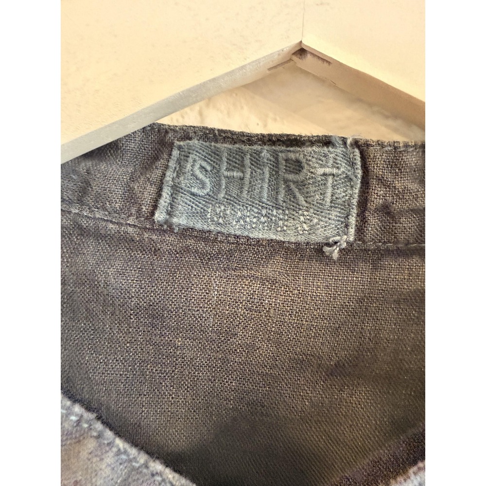 CP Shades Shirt Womens Medium Gray 100% Linen Button Front Tunic Top Long Sleeve - Picture 5 of 16